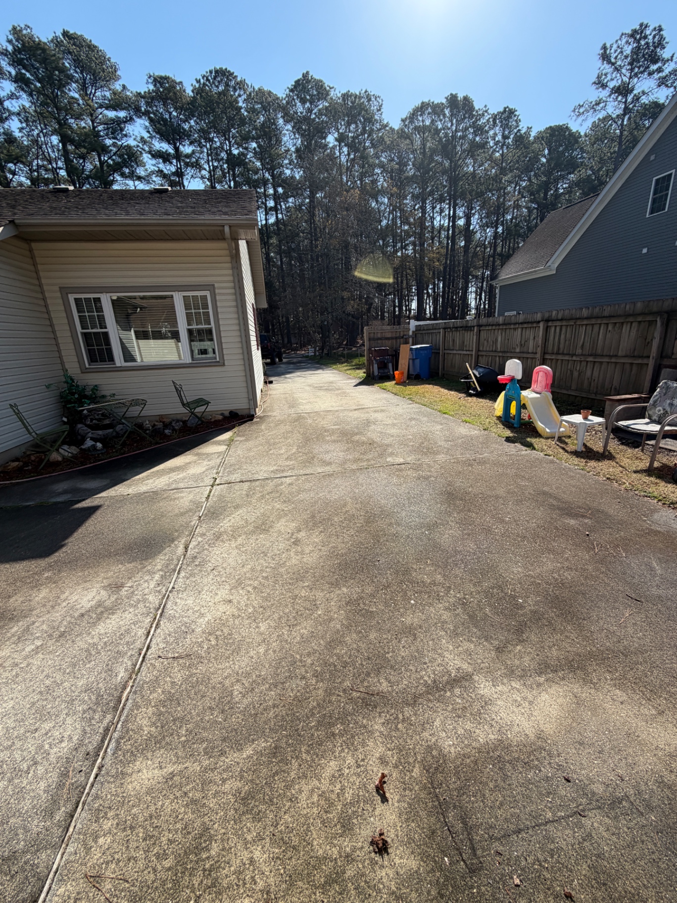 Before — Driveway & garage apron