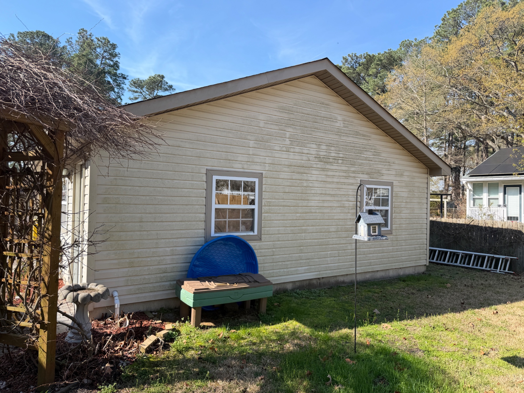 Before — Rear gable — restored to original color